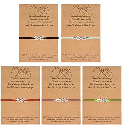 ADRAMATA Braccialetti Amico Set Braccialetto Amicizia Braccialetto Stella Infinito Braccialetti di Coppia Abbinati per Famiglia dei Migliori Amici