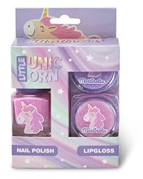 Martinelia Trio Gloss et Vernis à l'Eau à Ongles pour Enfants Little Licorne - Brillants à Lèvres - Ensemble Maquillage pour Filles Lavable, Sans Produits Nocifs, 1 Unité (Lot de 1)