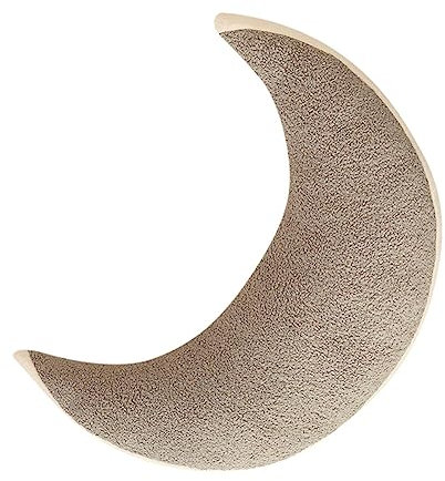 ISAKEN Nackenkissen in Mond Form, Kissen Mond Kissen Kinderzimmer Mondkissen Kinder Mondkissen Stillkissen Gefüllte Plüschmond Weiche Mond Kuscheltier Flauschiges Kuschelkissen für Junge Mädchen