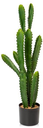 Oairse 82 cm Pianta artificiale Piante di cactus Pianta artificiale grande Pianta grande in vaso Decorazione Euphorbia Accruensis Cactus Cactus artificiale per casa, giardino, ufficio, decorazione, r
