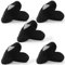 WUFANC Schuhüberzieher Mehrweg - Überzieher Schuhe Rutschfeste und Verschleißfeste, Waschbar in Maschine - Überschuhe für Verschiedene Orte wie im Haushalt 5 pairs of shoe covers (5 Paar, Schwarz)