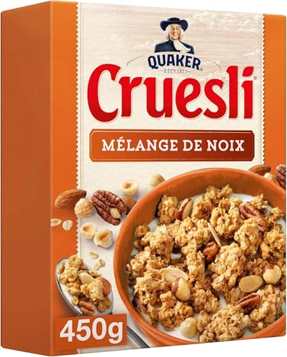 Quaker Cruesli Mélange de Noix 450 g (Lot de 5)