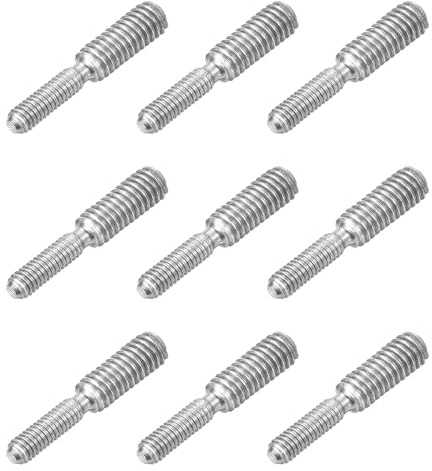 QUARKZMAN Vite a Doppia Estremità M3x10mm a M4x10mm, 9Pz Adattatore Vite a Doppio Filetto in Acciaio Inossidabile 304 per Assemblaggio Mobili Macchinari Fissaggio Rapido