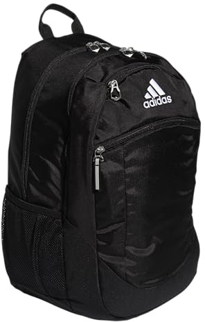 adidas unisex-adult Striker 2 Team Backpack, Black/White/2.0 (28l), One Size, Striker Team Sports Backpack Durable Athletic Gym Laptop Bag for Boys/Girls