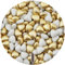 EinsSein 1kg Schokoherzen Dragees Herz Mix small weiss marmoriert-gold glanz ca. 900 Stück, ca. 1,5 cm | Gastgeschenke Hochzeit Taufe Kommunion für die Gäste| Alternative zu Schokodragees Schokolinsen