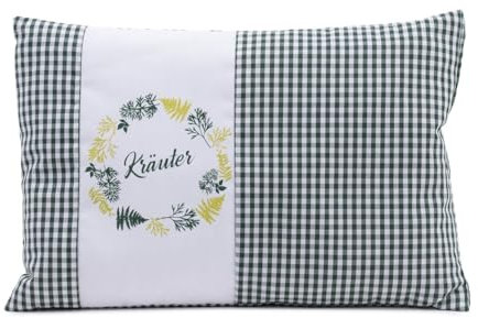 liebling Kräuter Duftkissen, Kopfkissen mit Kräutermischungen, Inhalt: 200g, Bezug: 100% Baumwolle, 30 x 20 cm, schlaffördernd, Farbe: Weiß