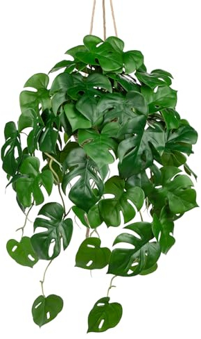 Arborus konstgjorda växter i kruka konstgjord hängväxt som äkta monstera konstgjorda växter i kruka 20 cm krukväxter deskalllansar för bord badrum vardagsrum