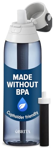 Brita 36386 Premium Water Filter Bottles, 26oz, Night Sky