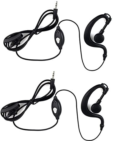 Retevis Auriculares Exclusivos para Niños Walkie Talkie Compatible con RT388 RT628 RT35 RT32 RT649P Walkie Talkie Auriculares, 1Pin 2.5mm, Tipo G Auriculares (2 Pacs)