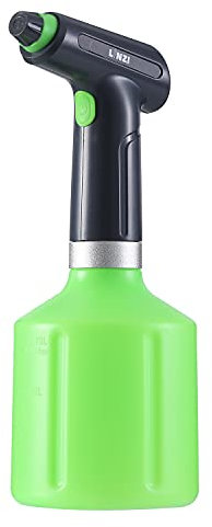 LINZI Automatic Electric Garden Sprayer 900ML, Battery Powered USB Rechargeable with Adjustable Nozzel for Gardening, Flower Watering, Sterilizating, Insect Killer Pest Control, Green