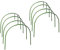 FGASAD Grüne Gewächshausreifen für Pflanzenabdeckung, rostfreier legierter Stahl, ideal für Gartengewebe, Frostschutz, Kletterpflanzen, 8 Stück