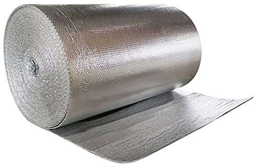 NAKAN Pannello Termoriflettente Termosifoni, Isolamento Termico Tetto Foglio Alluminio Barriera in Alluminio per Vapore per Finestre Pavimento Garage(Size:1x5m(3x16ft))