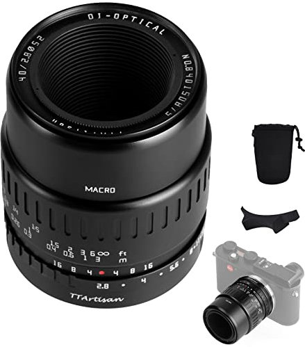 TARTISAN 40mm F2.8 Obiettivo macro APS-C per fotocamera mirrorless con messa a fuoco manuale per fotocamere Lumix/Leica L Mount T TL TL2 CL FP FPL (modalità APS-C).
