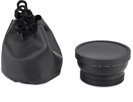 Ojo de Pez, Lente Gran Angular para Blackmagic, Lente Gran Angular Andoer Cdr2, Adaptador Gran Angular 52 Mm Rosca 52 Mm 0.45X Gran Angular Conversión Universal Ro Lente para