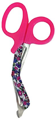 Novelty Nurse 18cm Hot Pink Bandage Scissors with Flower Blade Design…