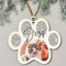 Personalised Photo Christmas Decoration - Customisable Bauble for Pet Lovers, Heartwarming Keepsake for the Holidays, (Silver, Mdf Wood Indoor Use Only 10cm x 9cm)