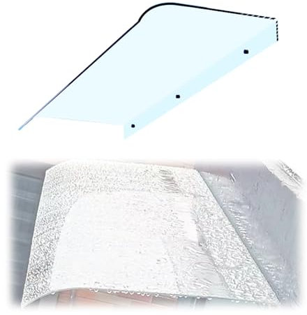 KDDFN Auvent de Portede Moderne,Marquise Solaire Abri en Polycarbonate,Auvent Marquise de 3,5mm d'Épaisseur,Abri Contre La Pluie avec Protection UV,pour Extérieure,Transparent (50x130cm/20 x51)