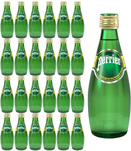 Perrier Sparkling Mineral Water in Glass 330ml (Pack of 24) - MyNutri