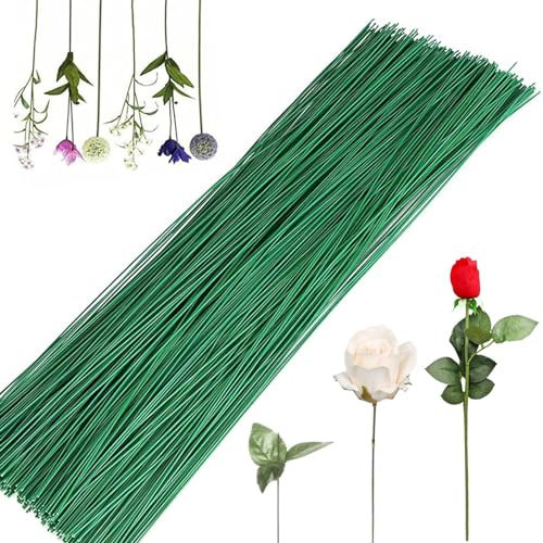 100 Piezas Herramienta Florales, Alambre Verde para Floristas, 30cm Alambre de Tallo Floral, WirepPara Flores, Alambre Floral Wire, Floristas Alambre de Tallo Floral, Floral Verde Stem