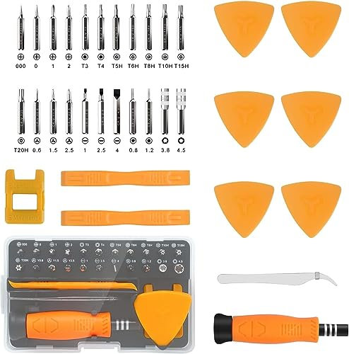 33 IN 1 Feinmechaniker Schraubendreher Set,Screwdriver Kit,Mini Werkzeug mit Torx T3 T4 T5H T8H T10H T15H T20H,usw,Präzisionselektronik Reparatur Kit für Laptop,Tablet,Uhr,Kamera,Brille,Xbox