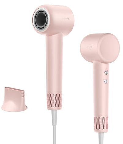 DREAME Hair Gleam Sèche-cheveux, Rapide 110 000 t/m Moteur Haute Vitesse, flux 65 m/s, léger 330gr, 2 millions d'ions négatifs, Contrôle la Température et la Vitesse du flux, Pink