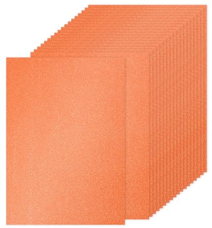 PATIKIL 40 Blatt Kartonpapier A4 250g - 21 x 29,7 cm - DIN Format Dickes Bastelkarton zum Basteln Hochzeit Karton Glitzer Papier Stanzen DIY Deko Bastelpapier Bedruckbar, Orange