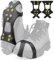 10 Crampones Antideslizante, Clavos Antideslizantes Zapatos para Senderismo, Garras de Zapatos para Hielo y Nieve, Caminar sobre Nieve o Hielo y Otros Deportes al Aire Libre(M)