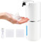Foydream Dispenser Sapone Automatico, 380 ML Schiuma Dispenser Sapone Bagno con Sensore Ricarica USB Regolabile Livello 4 per Bagni e Cucine Hotel Bianco