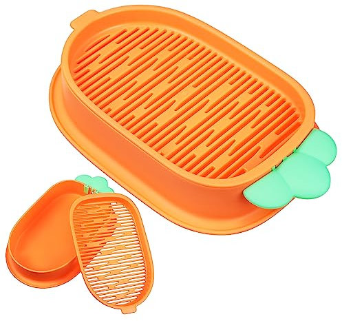 Happyyami 2pcs Carrot-shaped Hydroponic Cat Grass Soilless Cat Grass Box for Indoor Growing Kit Easy to Clean and Maintain Promotes Pet Health