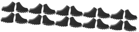 FRCOLOR 5 Sätze Trekkingstock Fußpolster Gummiüberzug Zubehör Outdoor Wanderstock Zubehör Gehstockspitze Kletterstock Fußkrückenspitzen Rattanstöcke Wanderzubehör Ski 4 Stücke * 5