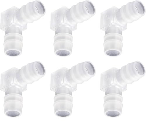 KHZen 6 Piezas 12 Mm Juntas Manguera L Forma 90 Grados Conector Tubería Agua Bend Codo