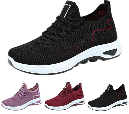 Zapatillas Mujer Deporte Verano Comodas Pretty Zapatos Deportivos Slip on Transpirables Casual Moda Sneakers Sin Cordones Clasico Antideslizante Calzado Malla Barefoot Entretiempo Para Caminar Fitness
