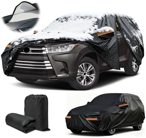 Cover for Toyota Highlander 2008-2019, Thickened Cover for Chevry Equinox 2005-2025, Hyundai Santa Fe 2021-2025, Porsche Macan 2015-2025, Custom Fit Snow Hail Dust Sun Protection Winter Outdoor Cover