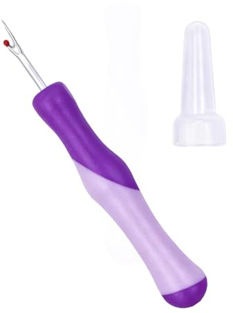 Seam Ripper - Homiladi Stitch Unpicker Tool | Precision Unpicker Sewing Tool with Protective Red Ball | Essential Sewing Accessories for Embroidery Hand Sewing Crafting Cross Stitching Knitting