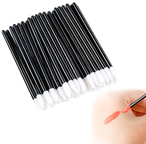 100PCS Brochas Para Labios Desechables, Higiénicos Pinceles De Labios Desechables, Bastoncillos De Maquillaje Para Aplicar Brillo y Labial Aplicadores De Uso Unico Maquillaje Profesional y Diario