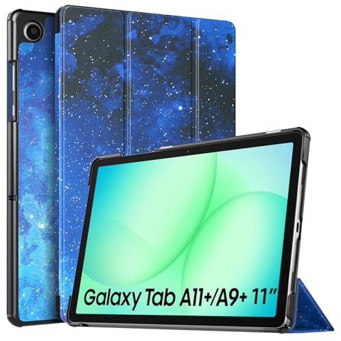 TiMOVO Cover per Samsung Galaxy Tab A11+ Plus/A9+ Plus 11 Pollici (2025/2023), Custodia Protettiva Leggera e Sottile con Cover Rigida, Auto Sveglia/Sonno, CieloStellatoBlu