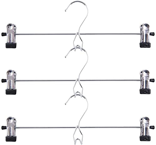 Tosnail 15 Pack Stackable Skirt Pants Clothes Hangers with Non-Slip Clips, Add-On Hangers, Cascading Hangers Space Saving Closet Organizer