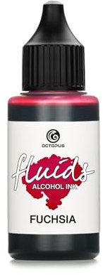 30ml Fluids Alcohol Ink FUCHSIA, Alkoholtinte für Fluid Art und Resin, pink