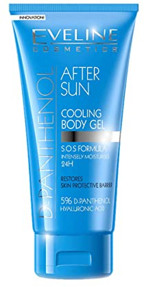 Gel corporal refrescante EVELINE After Sun con D-pantenol, 150 ml