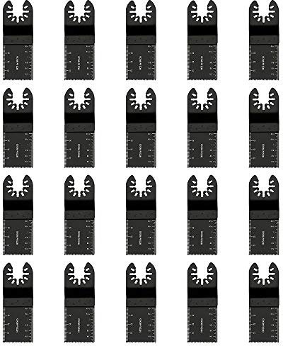 20PCS Oscillating Saw Blades Wood Metal Cutting Universal Quick Release Multitool Accessories for Bosch Craftsman Dremel Fein Ridgid Tch Makita Milwaukee (20PCS)