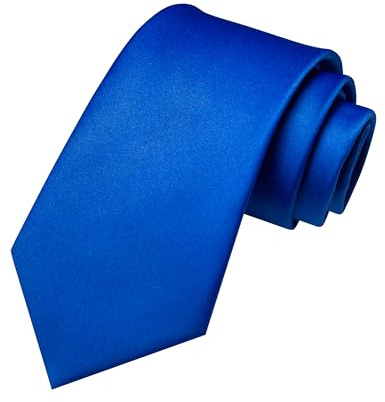 JEMYGINS Royal Blue Tie Silk Necktie for Men Business and Wedding