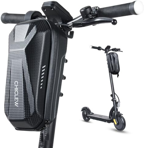 CHICLEW 3L Large Scooter Bag, Quick Release Portable Electric Scooter Storage Bag, Waterproof XL Scooters Handlebar Bag for Scooters, Bikes, Segway Ninebot and NIU