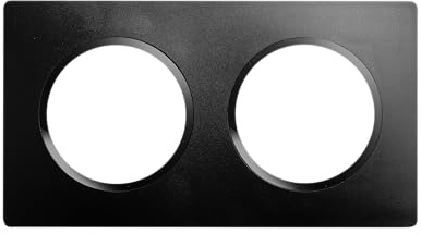 DEBFLEX - Casual Evo - Plaque de Finition - Enjoliveur Pour Prises et Interrupteurs - 2 Postes - Remplaçable - ABS - Pour Installation Encastrée - Noir Intense - 158 x 86 x 10 mm