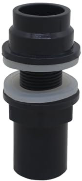 OemClima Raccord de traversée de paroi en PVC, 32mm Diamètre intérieur, Connexion murale, 5cm x 5cm x 10cm, Noir