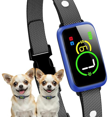 Collare antiabbaio per cani di piccola taglia, collare anti-abbaio, senza corteccia, blu, C44
