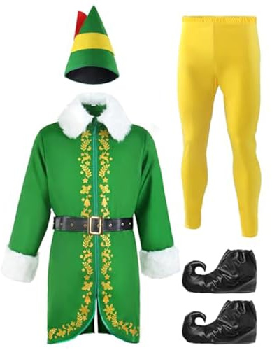 Adult Elf Costume, Elf Men Costume, Christmas Costumes For Men, Adult Christmas Fancy Dress