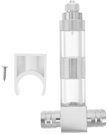 NUOBESTY Difusor de CO2 de Aluminio para Plantas de Acuario, Sistema atomizador de Burbujas Externo en línea con válvula de retención integrada, Equipo de CO2 para Plantas acuáticas.