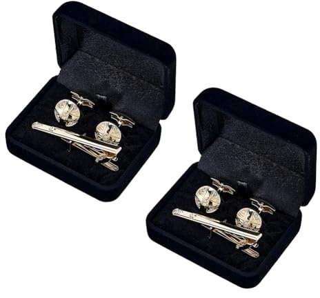 nbeads 2 cajas de regalo para joyas, caja de gemelos de terciopelo, 7,7 x 6,1 x 3,15 cm, organizador de joyas portátil para viajes y uso diario, pinzas de corbata, joyas para regalar y guardar