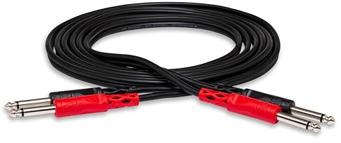 HosaTech CPP-202 2m Dual 1/4 inch TS to Same Stereo Interconnect Cable