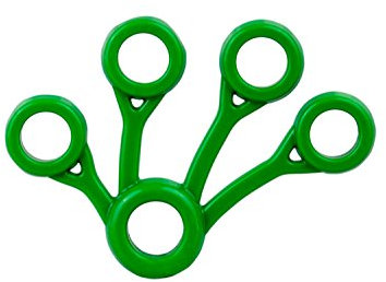 AFH Webshop Finger Extension Exerciser Deluxe | Handtrainer | Fingertrainer | 6 Verschiedene Stärken (4. Grün (stark))